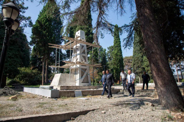 Şəmkirdə “Şəhərsalma və Memarlıq İli” çərçivəsində abadlıq-quruculuq işləri davam etdirilir