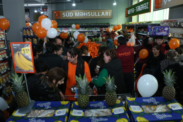 NEPTUN supermarketlər şəbəkəsi Şəmkirdə ilk mağazasını istifadəyə verdi.