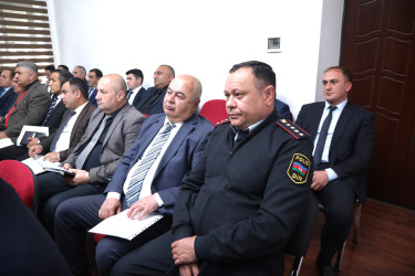 Şəmkirdə “Şəhərsalma və Memarlıq İli” çərçivəsində tikinti və şəhərsalma proseslərində qanun pozuntularına qarşı mübarizə mövzusunda tədbir keçirildi