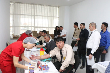 Şəmkirdə könüllü qanvermə aksiyası keçirilib