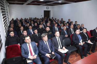 Şəmkirdə “Şəhərsalma və Memarlıq İli” çərçivəsində tikinti və şəhərsalma proseslərində qanun pozuntularına qarşı mübarizə mövzusunda tədbir keçirildi