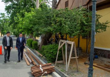 Şəmkir şəhərində aparılan genişmiqyaslı təmir-tikinti və yenidənqurma işlərinə baxış keçirildi.