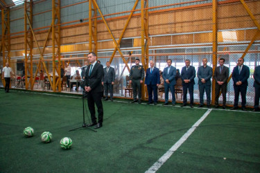 Şəmkirdə Milli Qurtuluş Gününə həsr olunmuş mini-futbol turnirinin açılış mərasimi keçirilib.