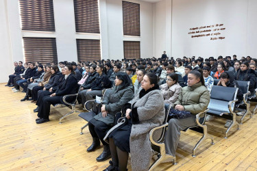 Şəmkirdə gənclərlə maarifləndirici görüş keçirilib.