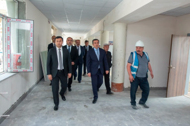 Şəmkir şəhərində aparılan genişmiqyaslı təmir-tikinti və yenidənqurma işlərinə baxış keçirildi.