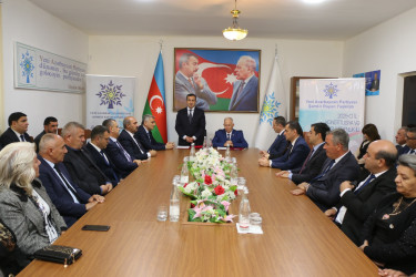 Şəmkirdə Yeni Azərbaycan Partiyasının yaradılmasının 33 illiyinə həsr olunan tədbir keçirilib