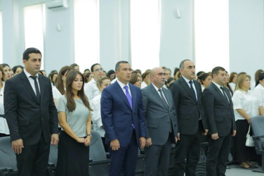 Şəmkirdə təhsil işçilərinin ənənəvi sentyabr konfransı keçirilib
