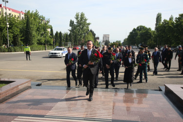 Şəmkirdə Ulu Öndər Heydər Əliyevin anadan olmasının 102-ci ildönümü münasibətilə tədbir keçirildi