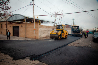 Şəmkirdə avtomobil yollarının təmiri işləri davam etdirilir