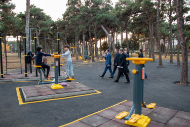 Şəmkir Şəhər Mərkəzi Parkında abadlıq işləri yekunlaşdı, açıq idman meydançası və uşaq oyun meydançası istifadəyə verildi