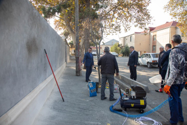Şəmkir şəhərində abadlıq işləri davam etdirilir