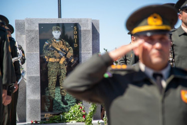 Şəhid Elbrus Hüseynovun xatirəsi əbədiləşdirildi