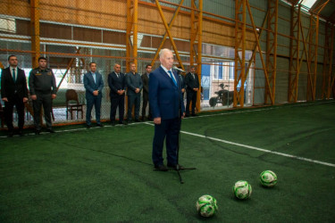Şəmkirdə Milli Qurtuluş Gününə həsr olunmuş mini-futbol turnirinin açılış mərasimi keçirilib.