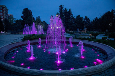 “Şəhərsalma və Memarlıq İli” çərçivəsində Şəmkir şəhərində yerləşən fəvvarələrdə təmir-bərpa işləri aparıldı