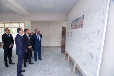 Şəmkir şəhərində aparılan genişmiqyaslı təmir-tikinti və yenidənqurma işlərinə baxış keçirildi.