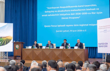 Şəmkirdə aqrar sahədə yeni Dövlət Proqramının müzakirəsi ilə bağlı regional müşavirə keçirilib