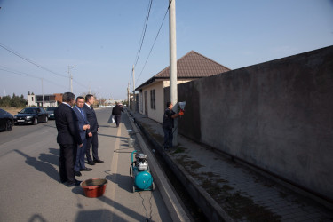 Şəmkir şəhərində abadlıq işləri davam etdirilir