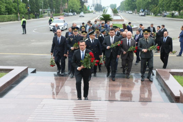 Şəmkirdə xalqımızın Ümummilli Lideri Heydər Əliyevin anadan olmasının 101-ci ildönümü münasibətilə tədbir keçirilib