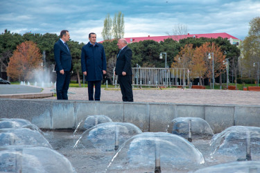 “Şəhərsalma və Memarlıq İli” çərçivəsində Şəmkir şəhərində yerləşən fəvvarələrdə təmir-bərpa işləri aparıldı