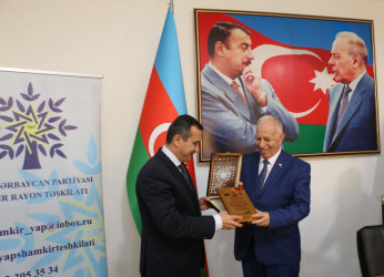 Şəmkirdə Yeni Azərbaycan Partiyasının yaradılmasının 33 illiyinə həsr olunan tədbir keçirilib