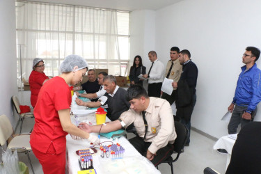 Şəmkirdə könüllü qanvermə aksiyası keçirilib