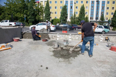 Şəmkirdə “Şəhərsalma və Memarlıq İli” çərçivəsində abadlıq-quruculuq işləri davam etdirilir