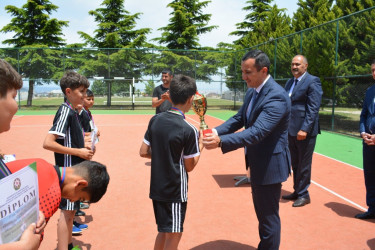 Şəmkirdə 15 İyun - Milli Qurtuluş Gününə həsr olunmuş uşaqlar arasında mini-futbol turniri keçirildi