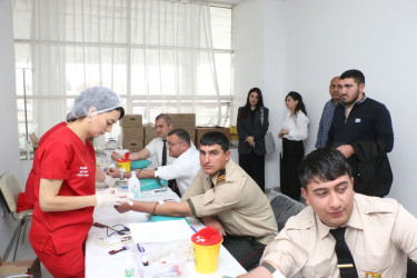 Şəmkirdə könüllü qanvermə aksiyası keçirilib