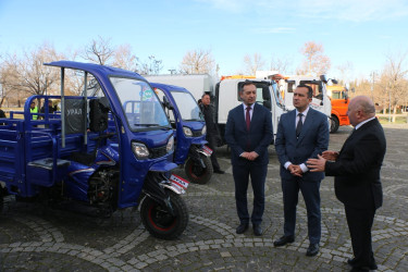 Kommunal Müəssisələr Kombinatının yeni alınmış texnikalarına baxış keçirilib