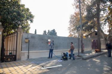 Şəmkir şəhərində abadlıq işləri davam etdirilir