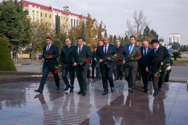 Şəmkirdə Yeni Azərbaycan Partiyasının (YAP) təsis edilməsinin 32 illiyinə həsr olunan tədbir keçirilib